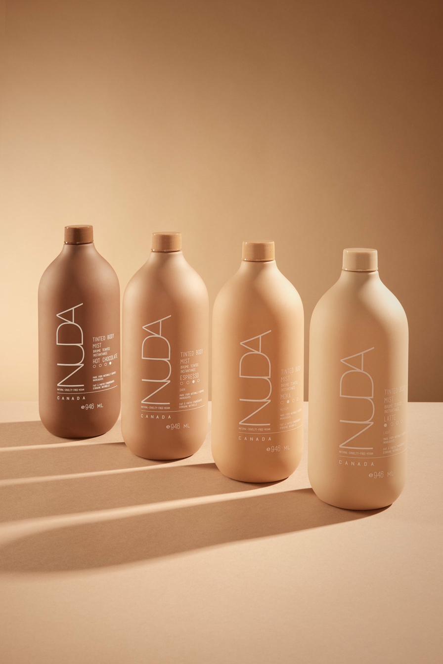 Nuda tinted body mist spray tan solutions