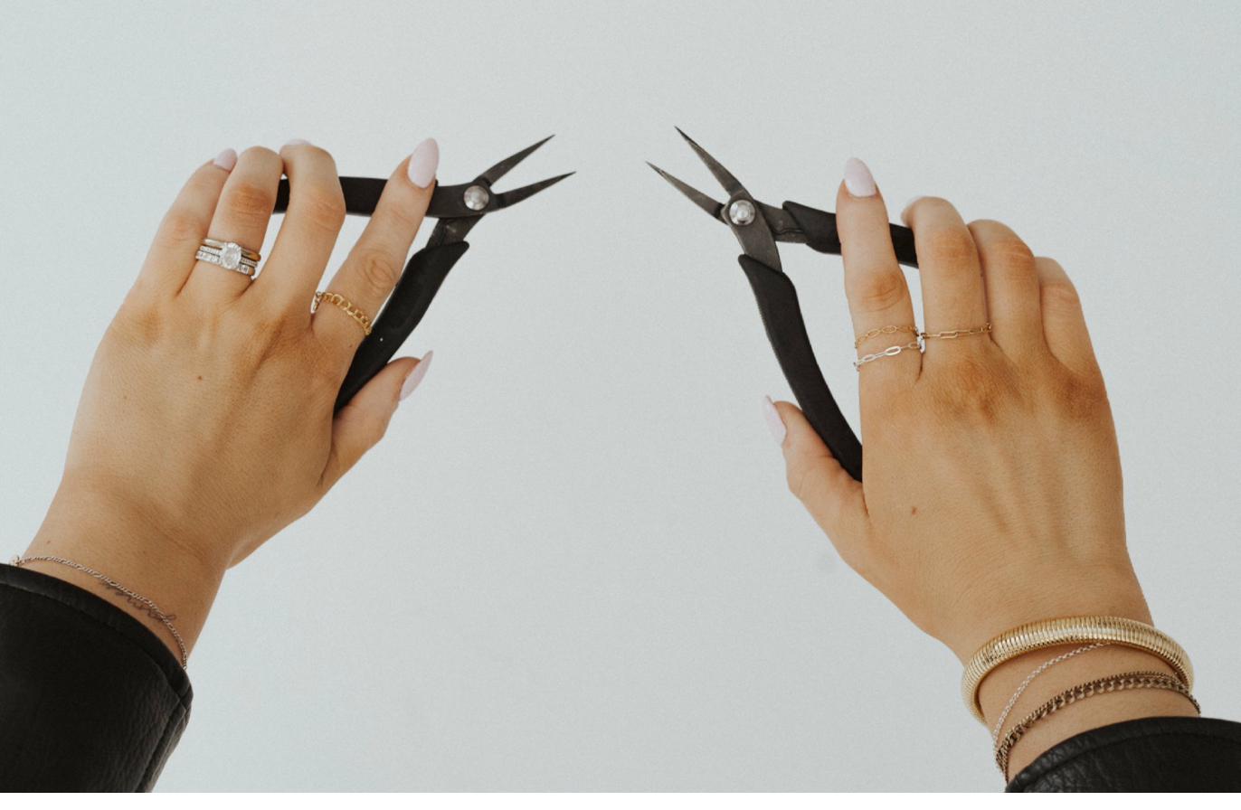 Permanent gold bracelet on wrist Edmonds Washington